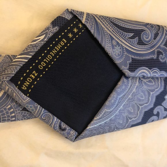 Mint condition blue patterned Ermenegildo Zegna - Picture 2 of 4